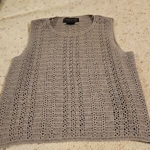 Chicolate Crochet Cotton  Tank Top Euc